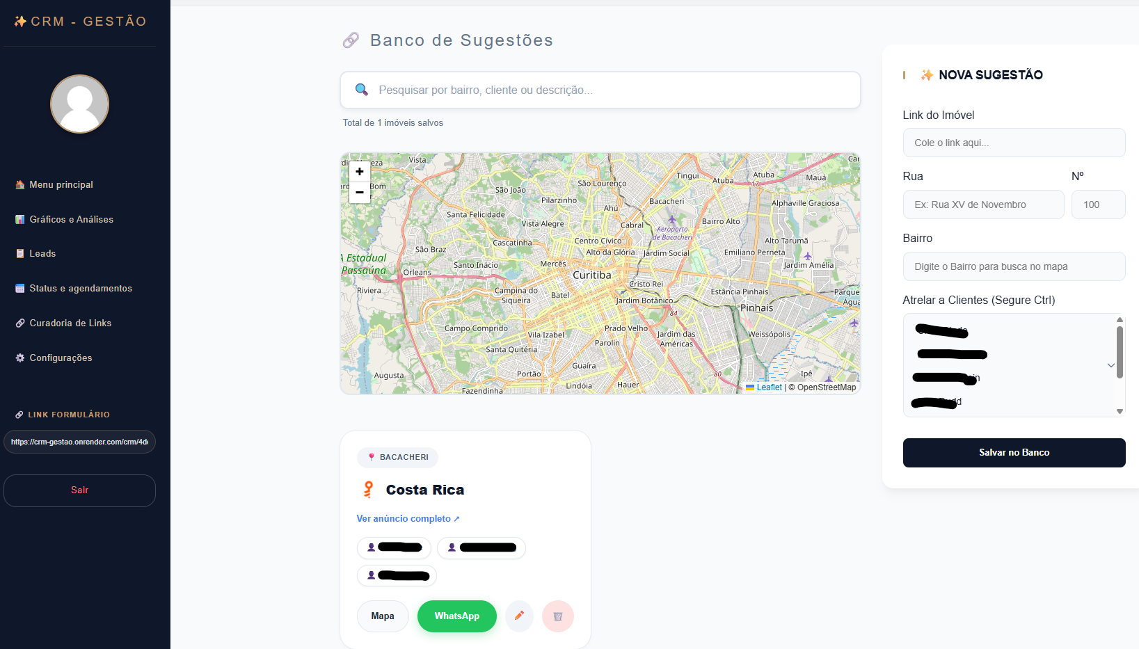 Dashboard RadarAPP 2